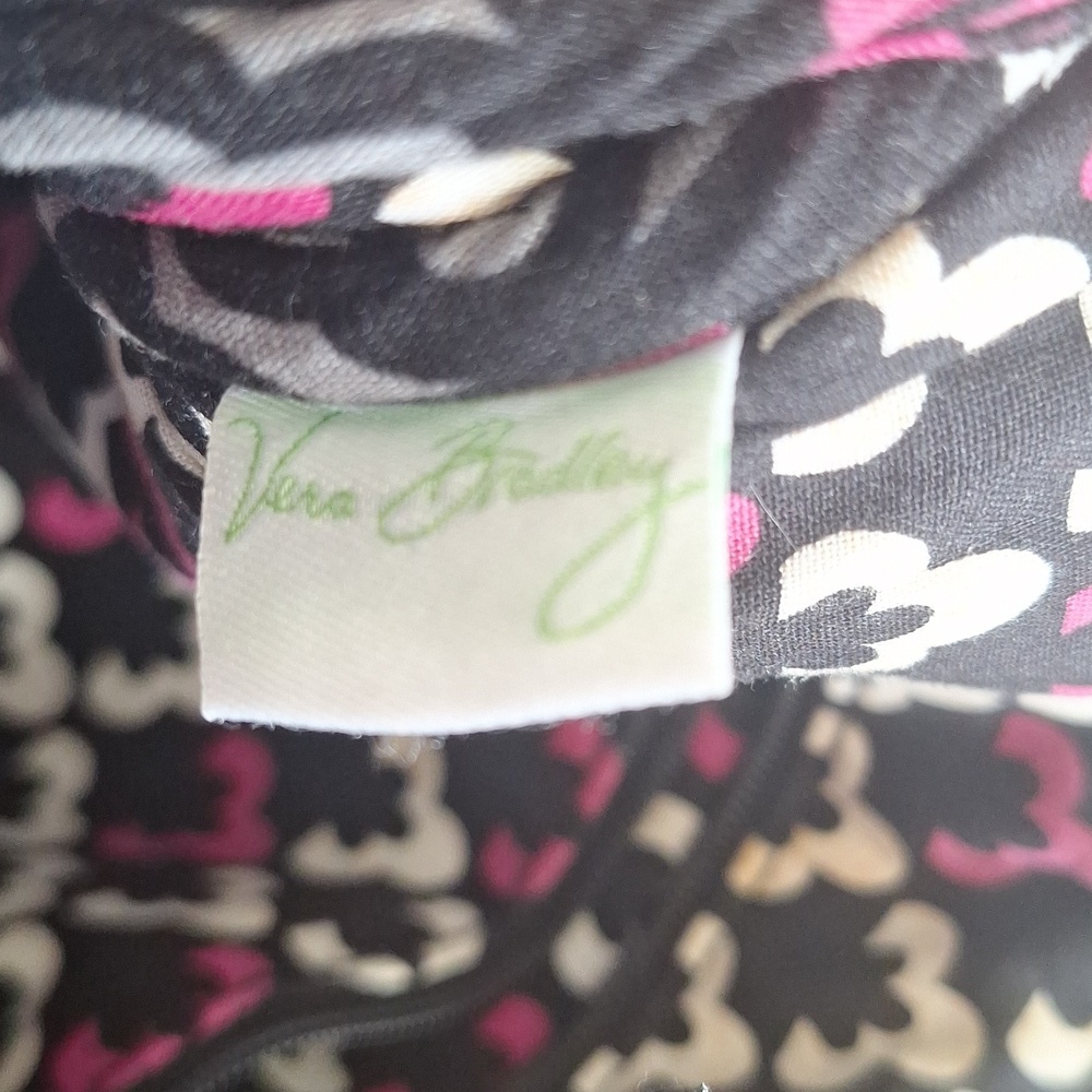 Vera Bradley Scroll Medallion Little Crossbody Bag Retired Pattern Black Purple - Picture 7 of 12